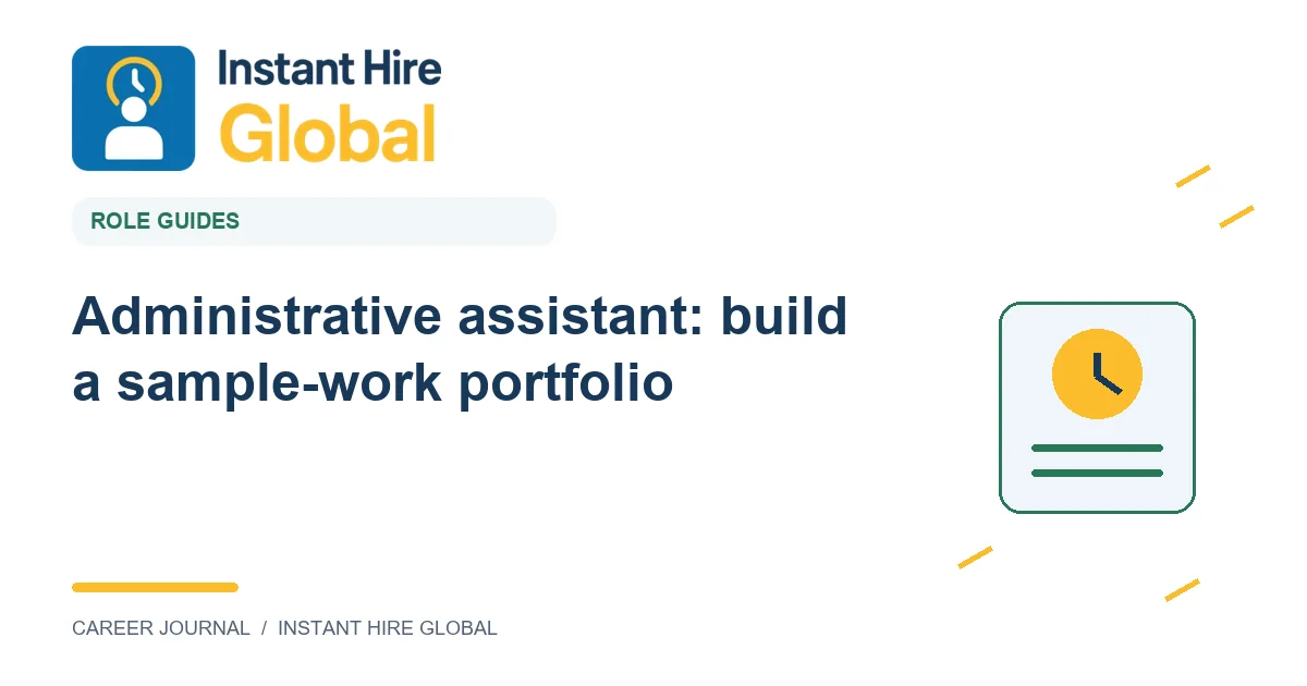 Administrative assistant: build a sample-work portfolio