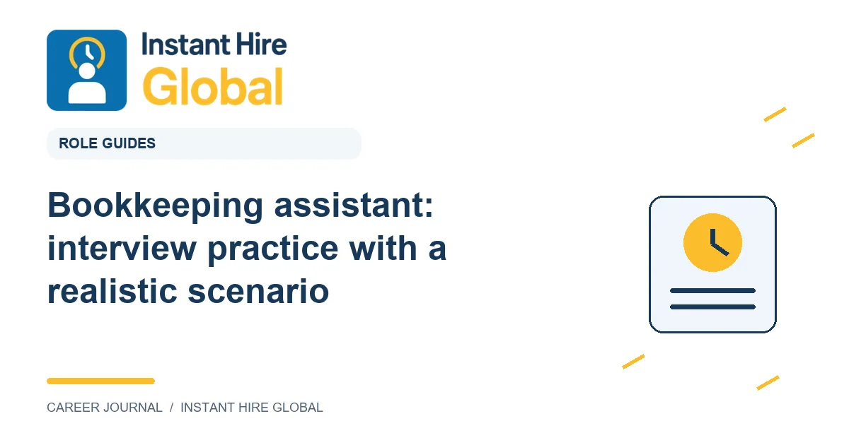 Bookkeeping assistant: interview practice with a realistic scenario