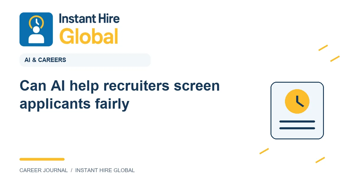 Can AI help recruiters screen applicants fairly?