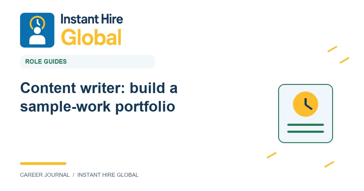 Content writer: build a sample-work portfolio
