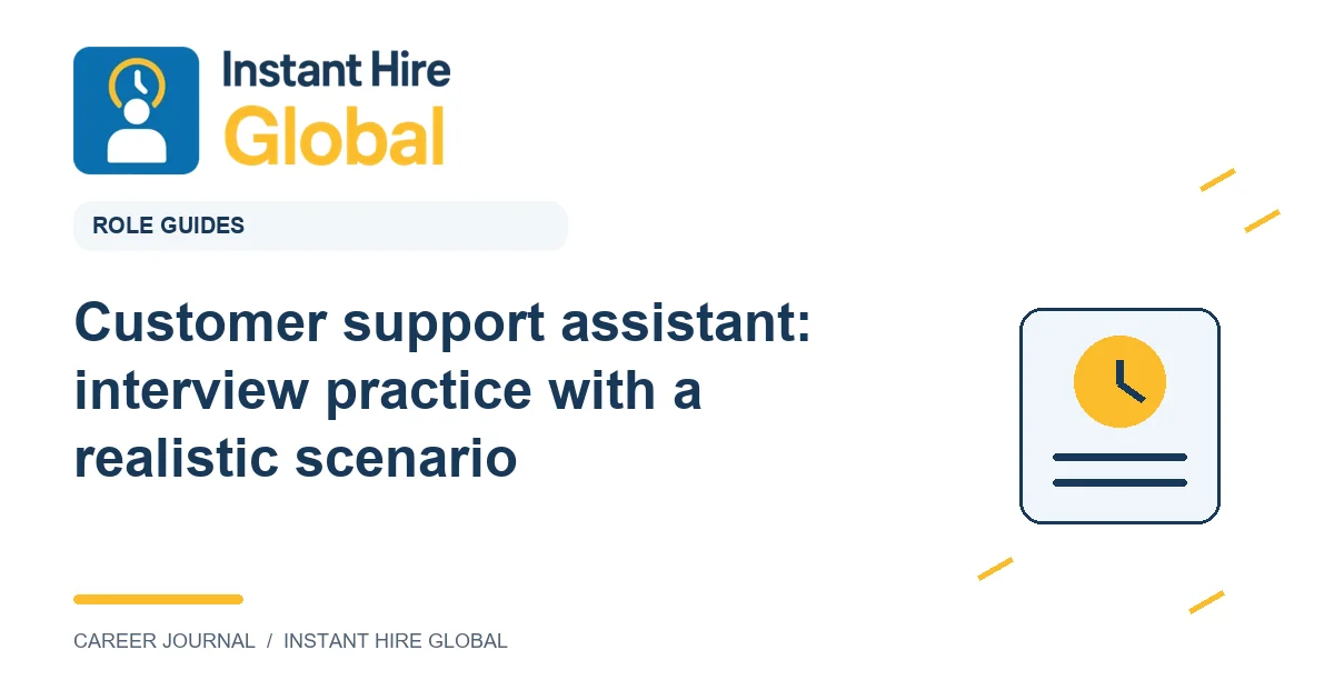 Customer support assistant: interview practice with a realistic scenario