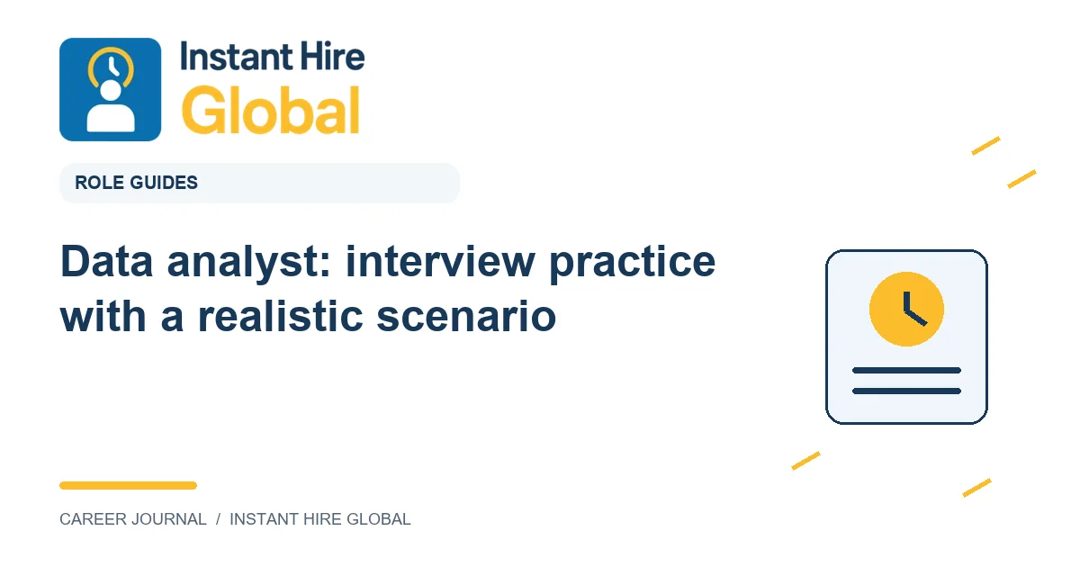 Data analyst: interview practice with a realistic scenario