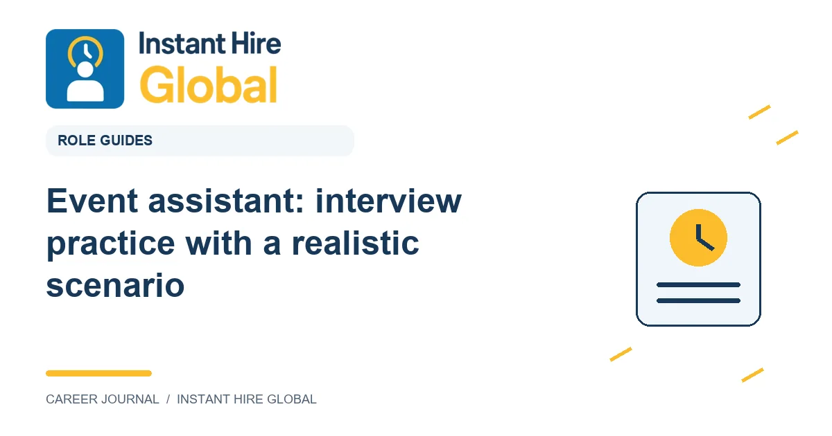 Event assistant: interview practice with a realistic scenario