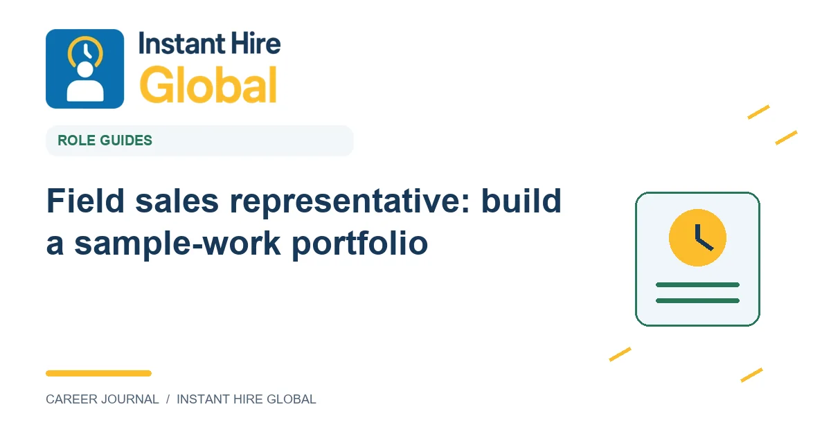 Field sales representative: build a sample-work portfolio