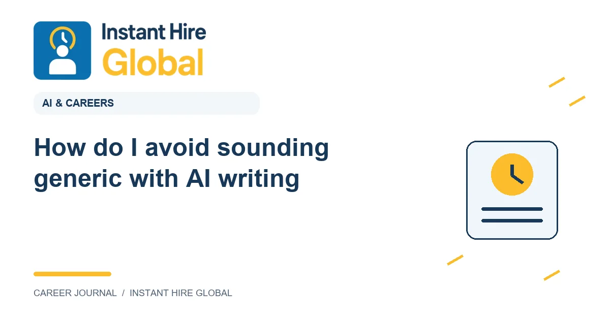 How do I avoid sounding generic with AI writing?