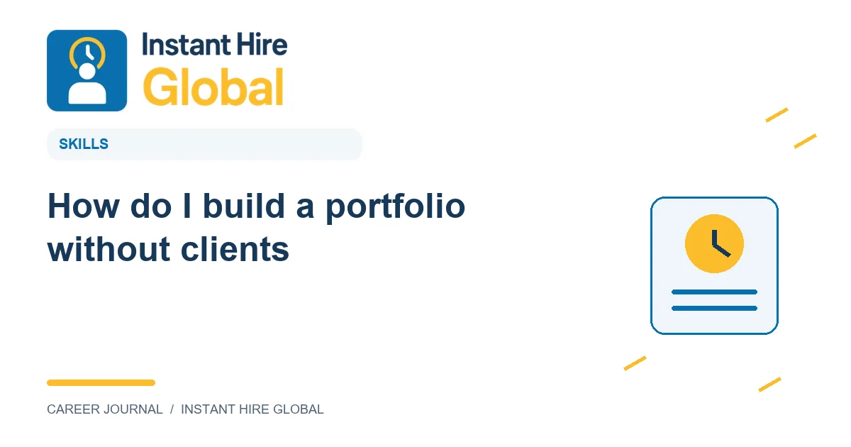 How do I build a portfolio without clients?