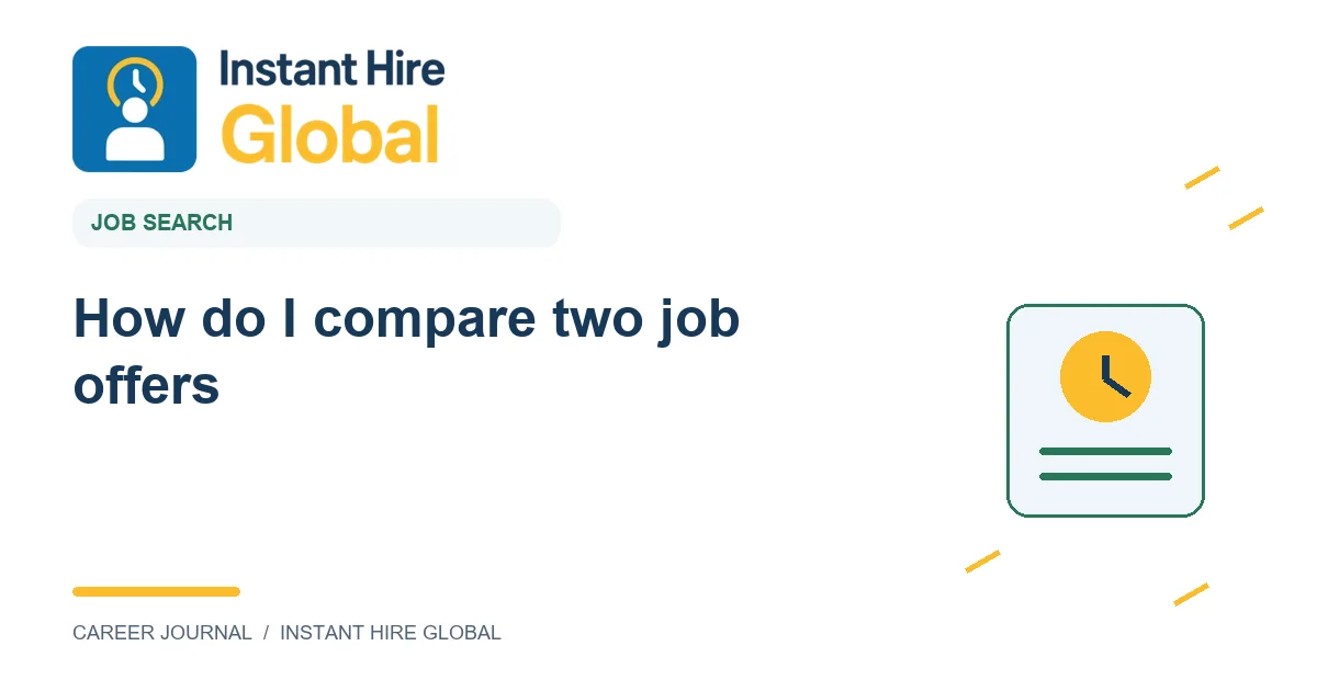 How do I compare two job offers?