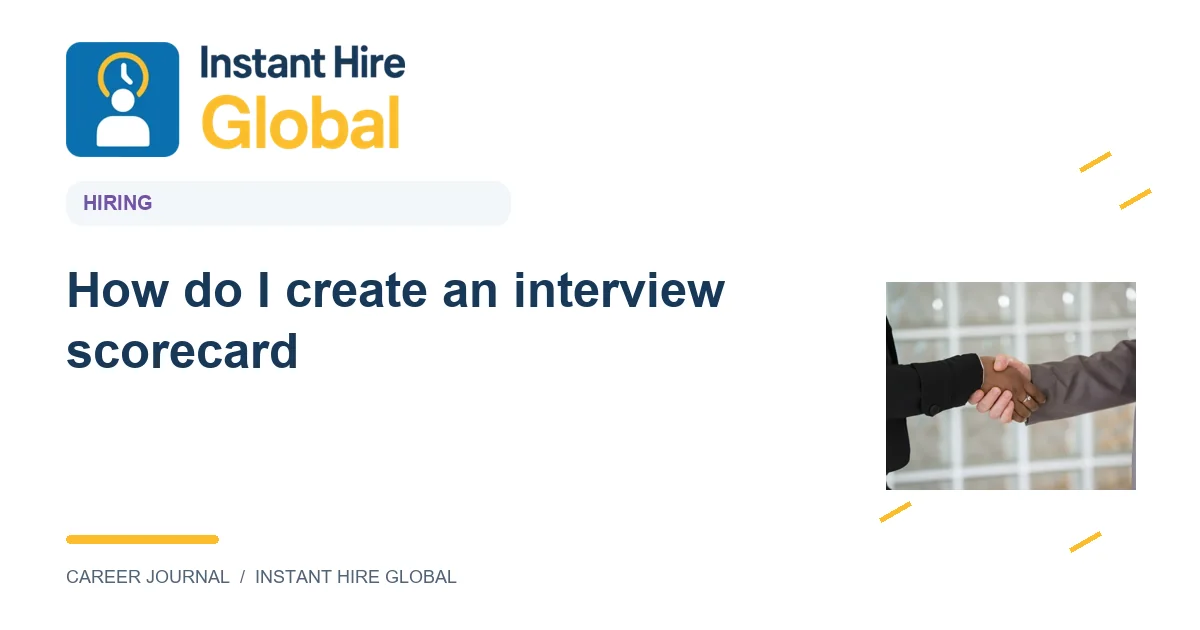 How do I create an interview scorecard?