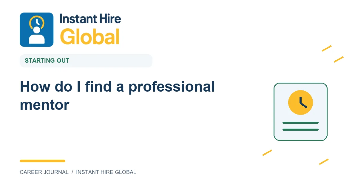 How do I find a professional mentor?