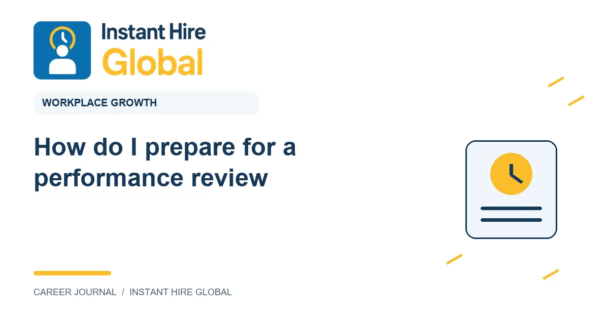 How do I prepare for a performance review?
