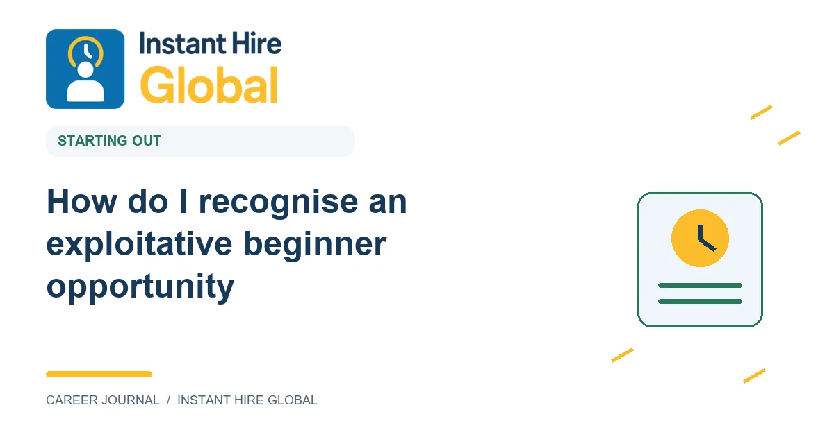 How do I recognise an exploitative beginner opportunity?