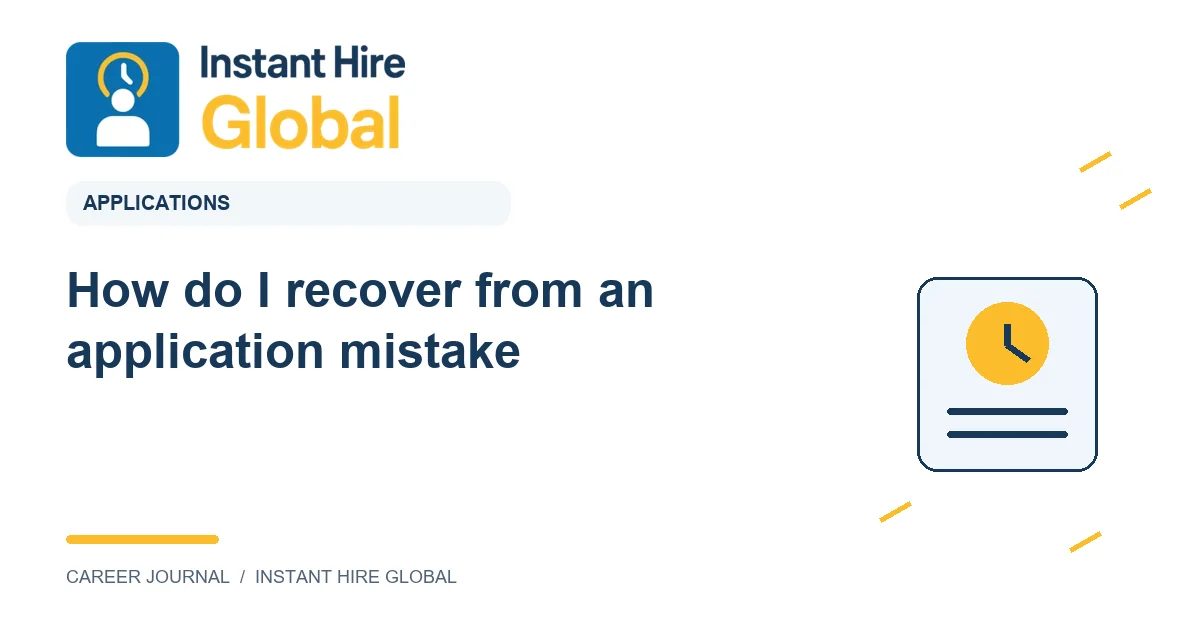 How do I recover from an application mistake?