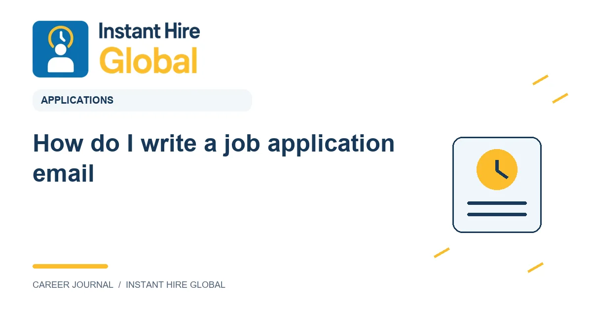 How do I write a job application email?