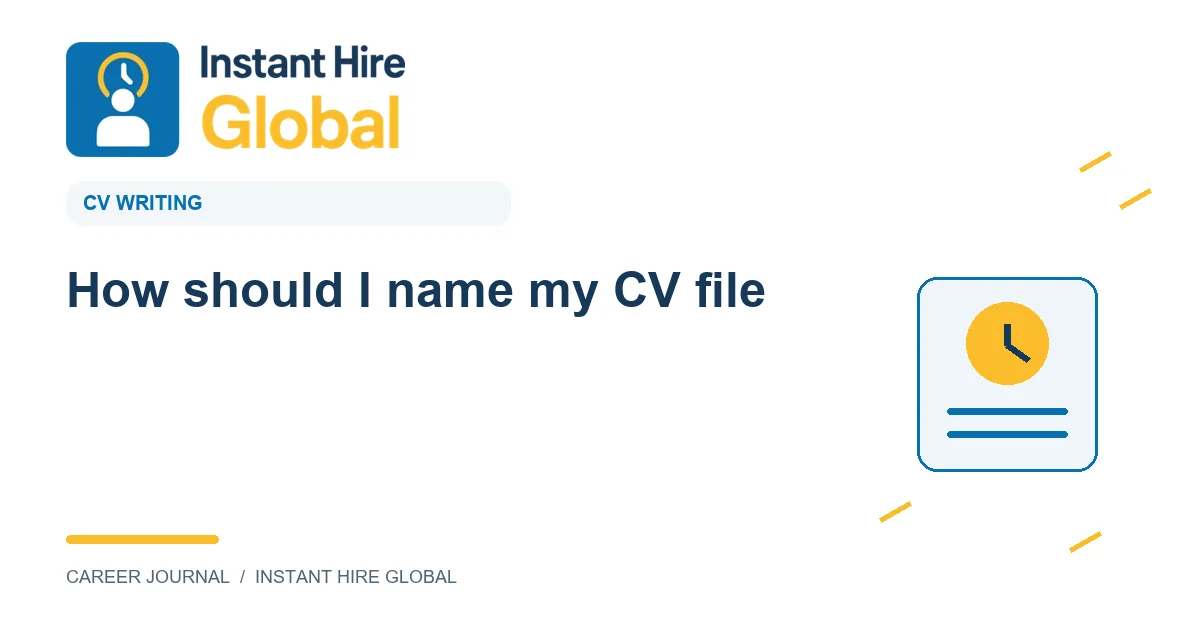 How should I name my CV file?