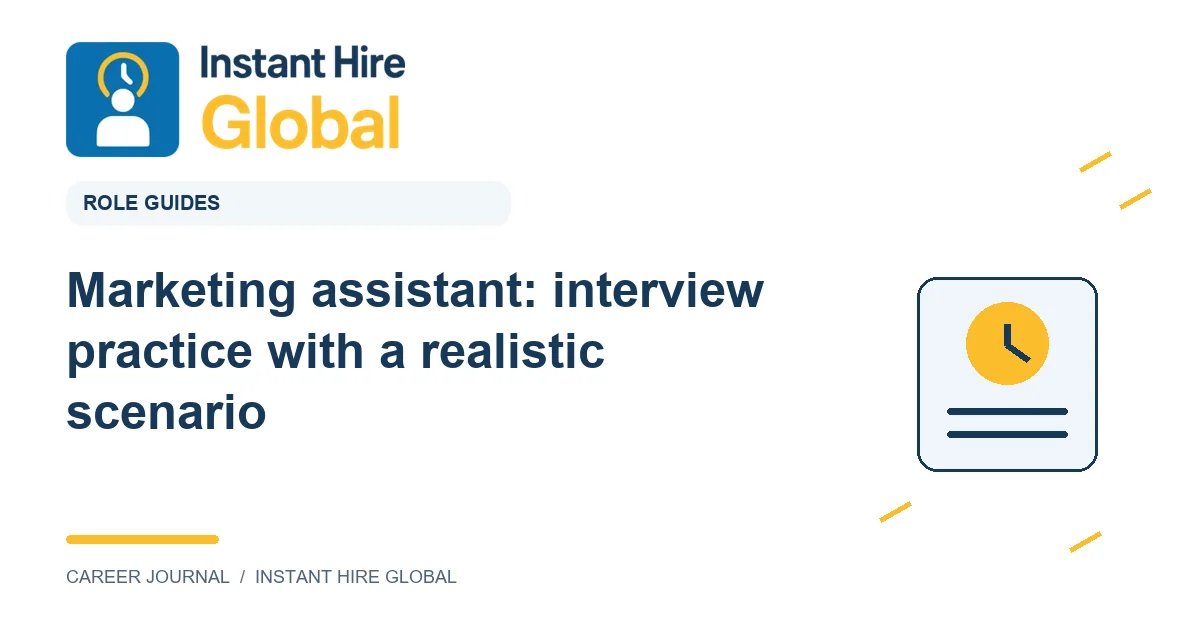 Marketing assistant: interview practice with a realistic scenario