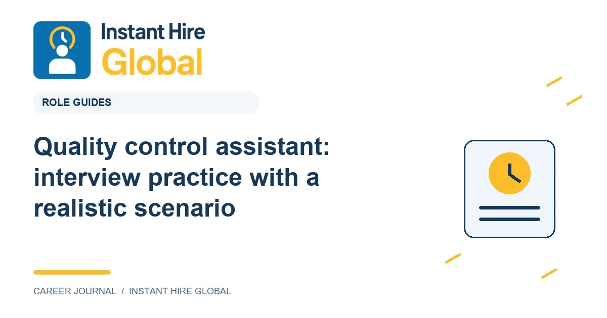 Quality control assistant: interview practice with a realistic scenario