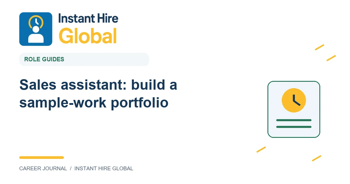 Sales assistant: build a sample-work portfolio