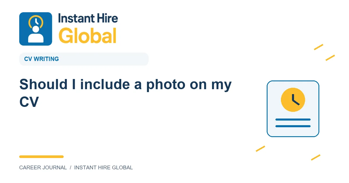 Should I include a photo on my CV?