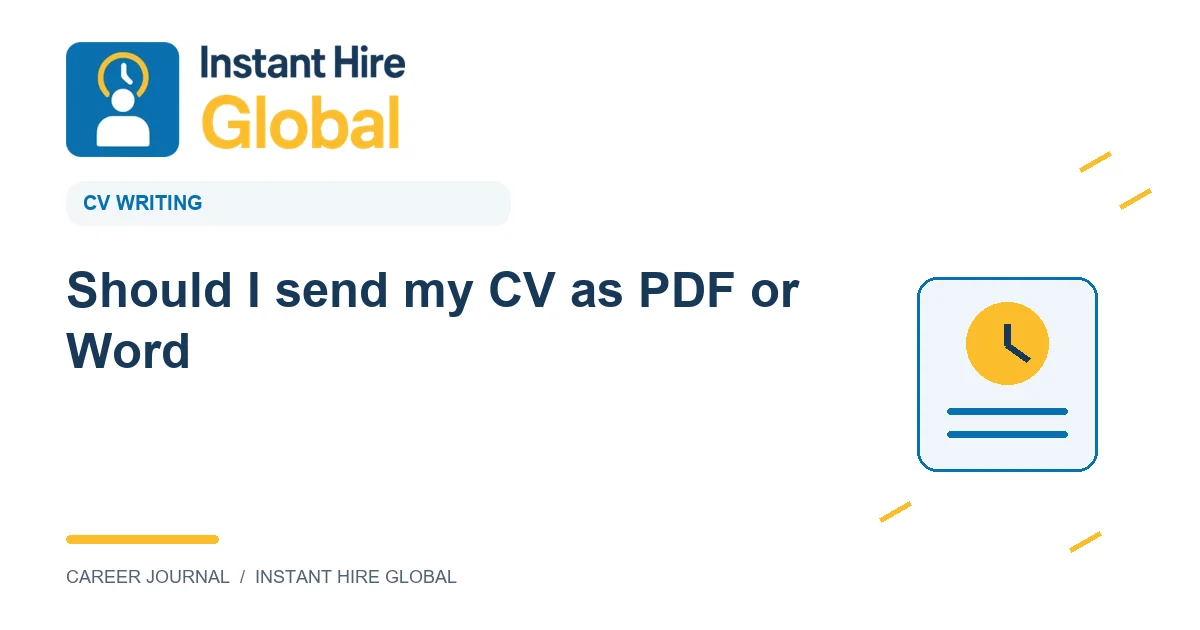 Should I send my CV as PDF or Word?