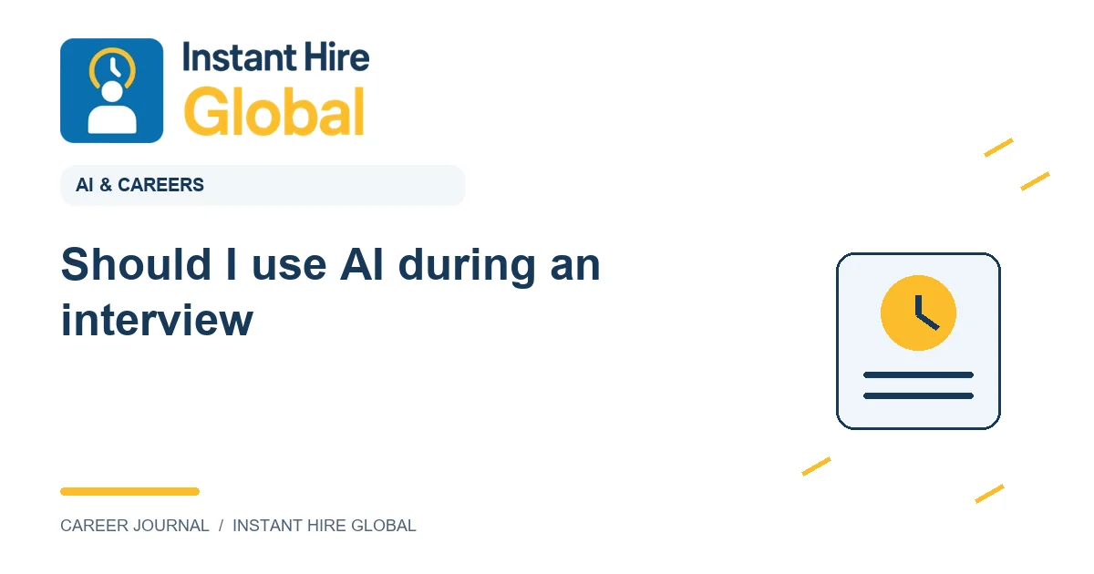 Should I use AI during an interview?