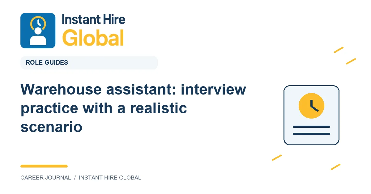 Warehouse assistant: interview practice with a realistic scenario