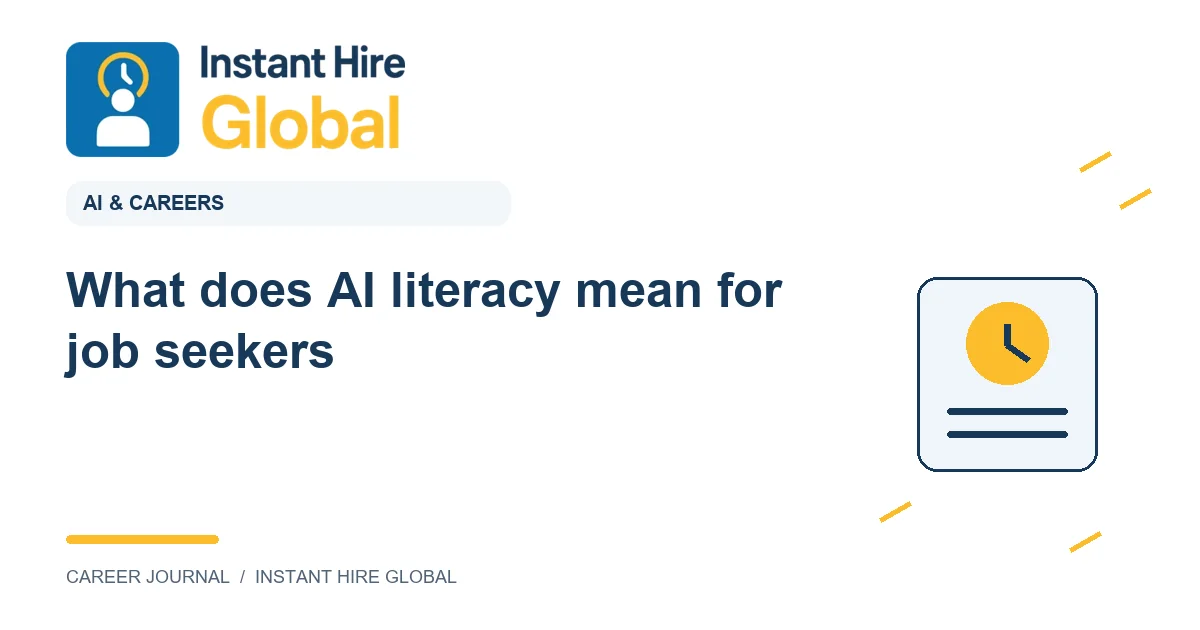 What does AI literacy mean for job seekers?