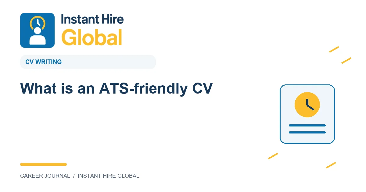 What is an ATS-friendly CV?
