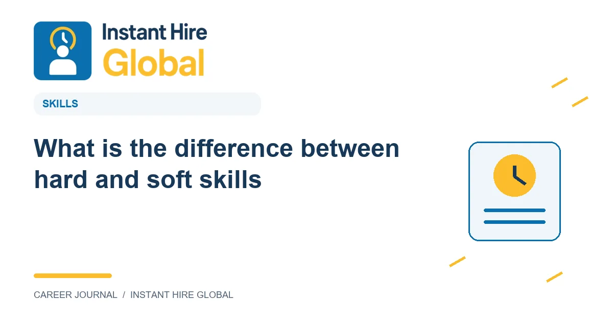 What is the difference between hard and soft skills?